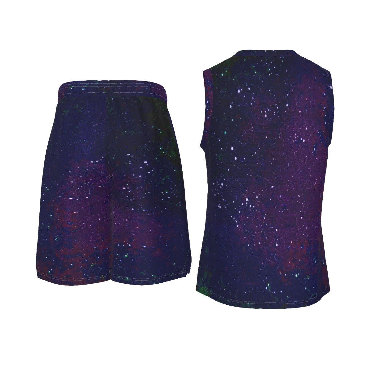 Galactic Atmosphere Men's V Neck Basketball Suit