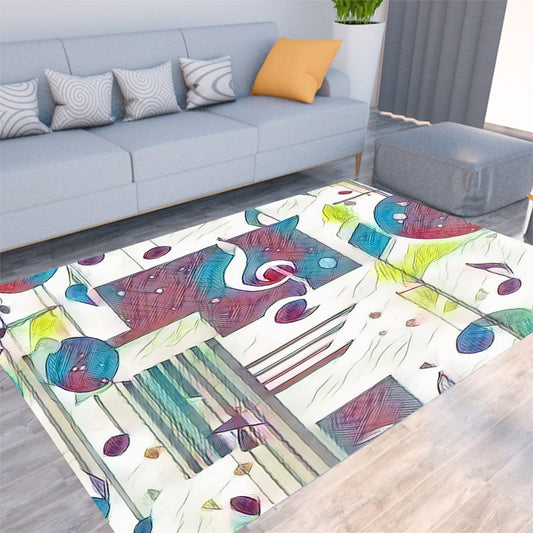 Music Notes Foldable Rectangular Thickened Floor Mat