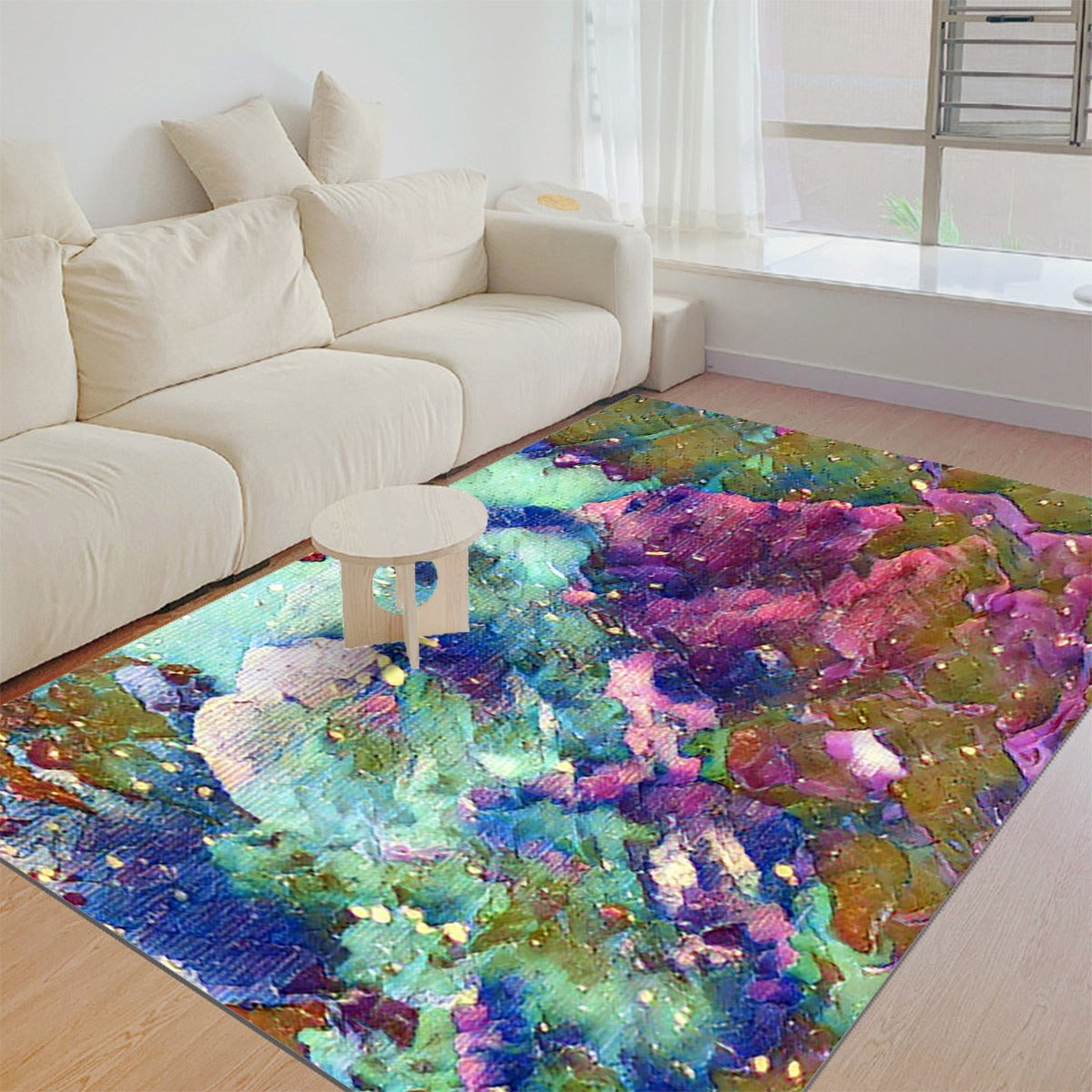 Galactic Love Pastel Foldable Rectangular Thickened Floor Mat