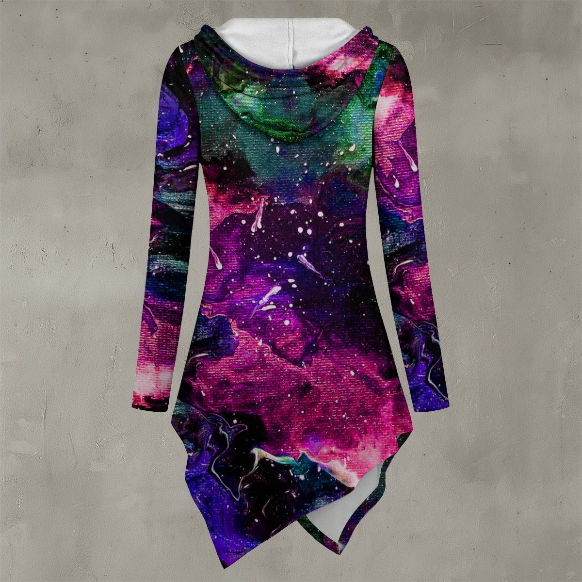Galactic Clouds Women's Asymmetric Hem Hoodie