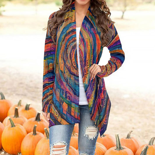 Galactic Whirlpool Women's Cardigan With Long Sleeve
