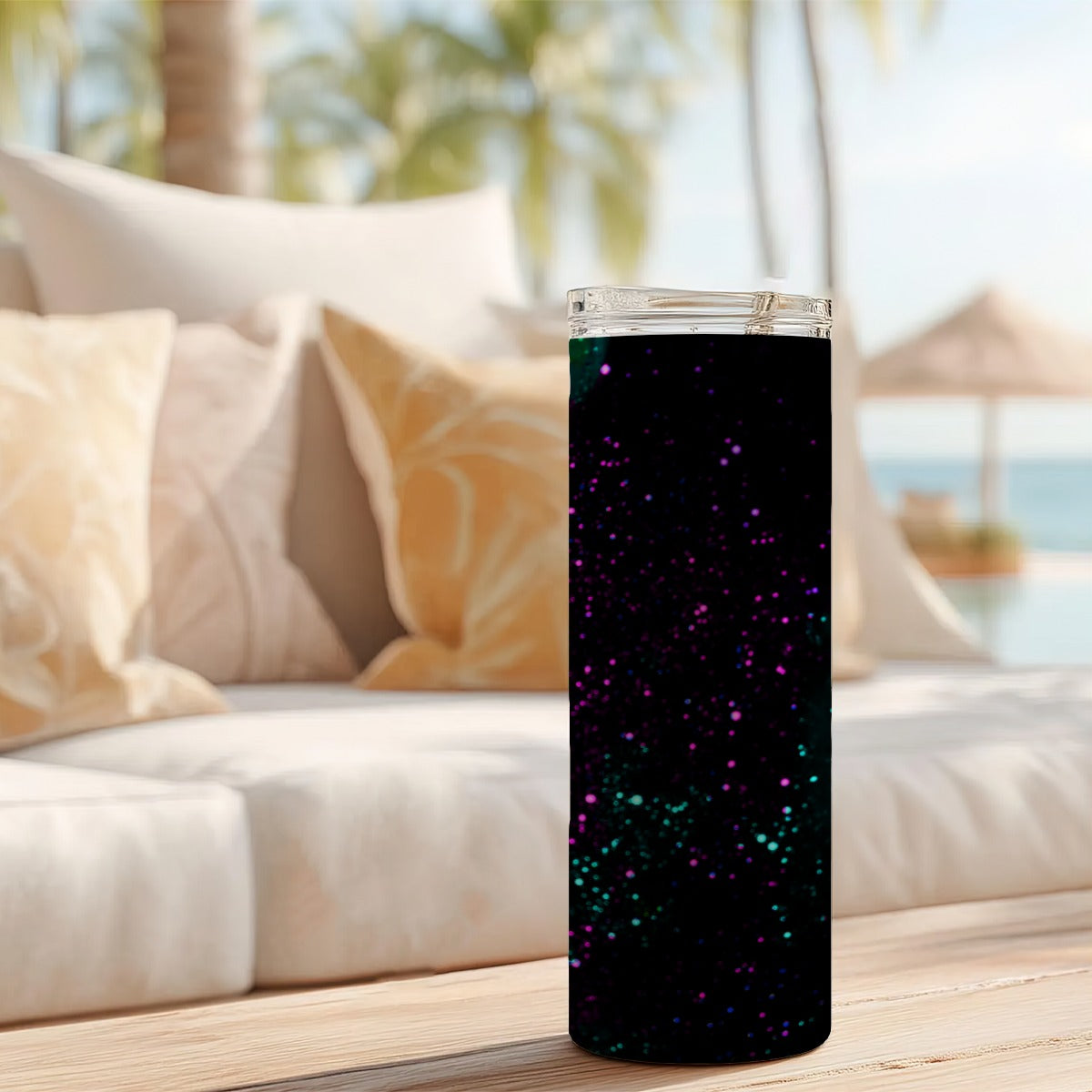 Night Sky Purple 20OZ Straight Cup With Sliding Lid For The USA