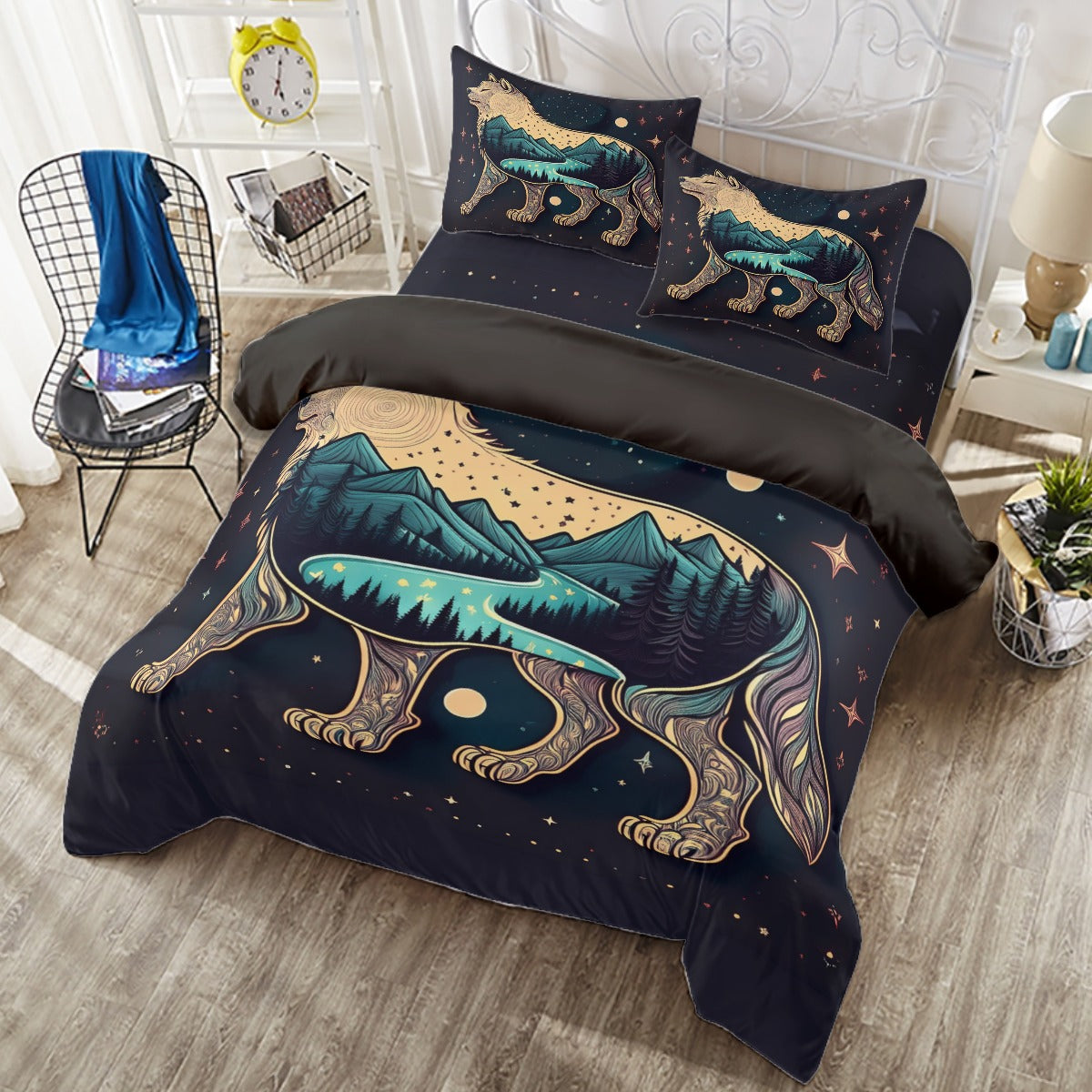 Wolf Nature Four-piece Duvet Cover Set