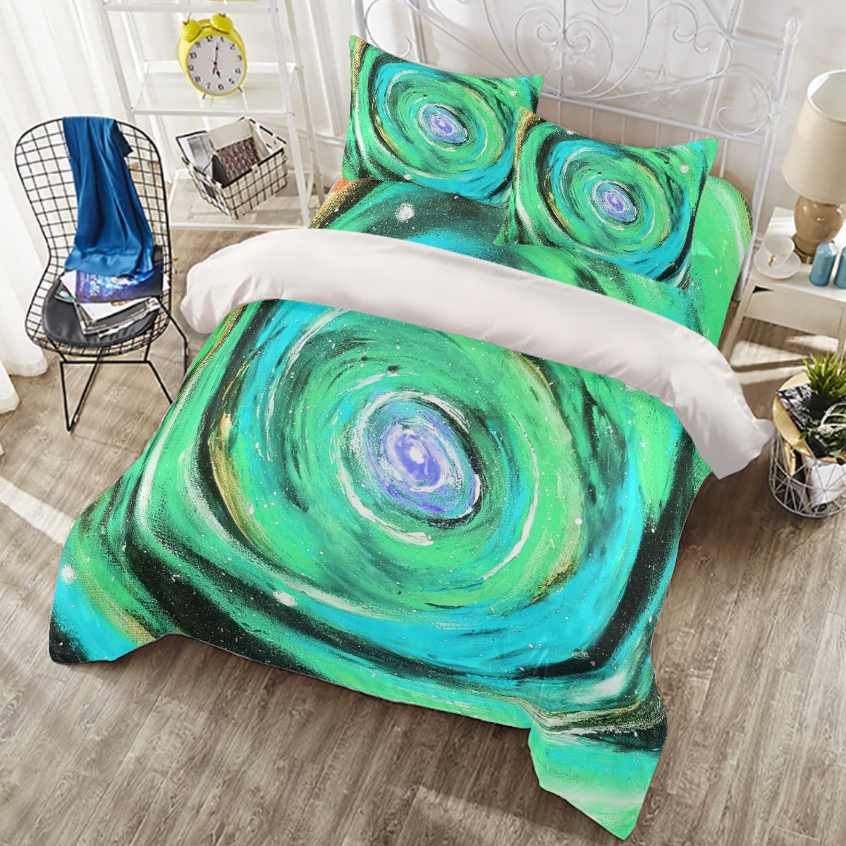 Passion Green Four-piece Duvet Cover Set