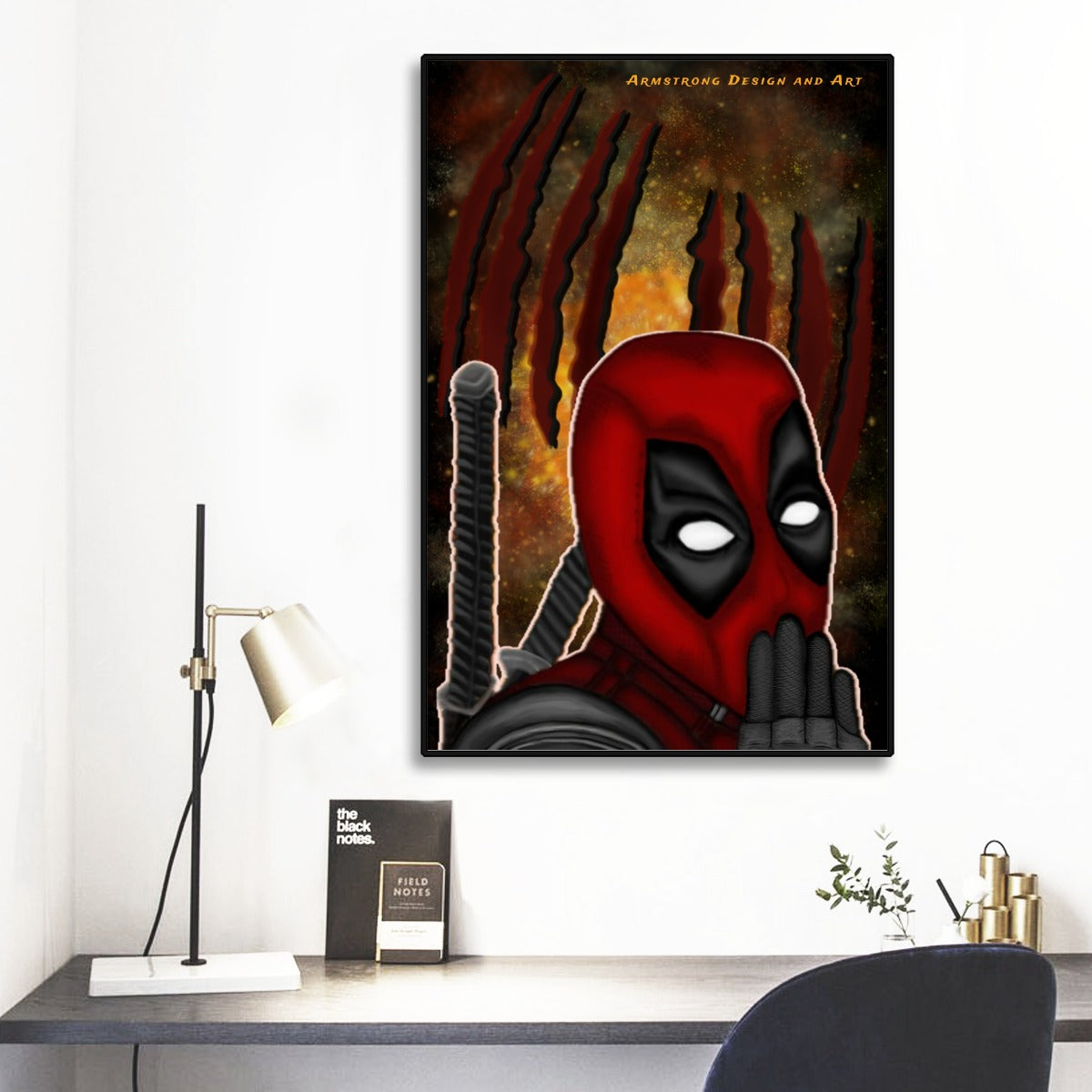 Deadpool/Wolverine Black Frame Mural