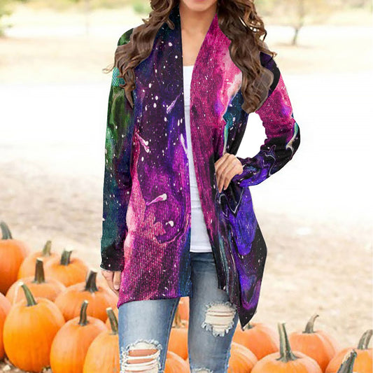 Galactic Clouds Women's Cardigan With Long Sleeve