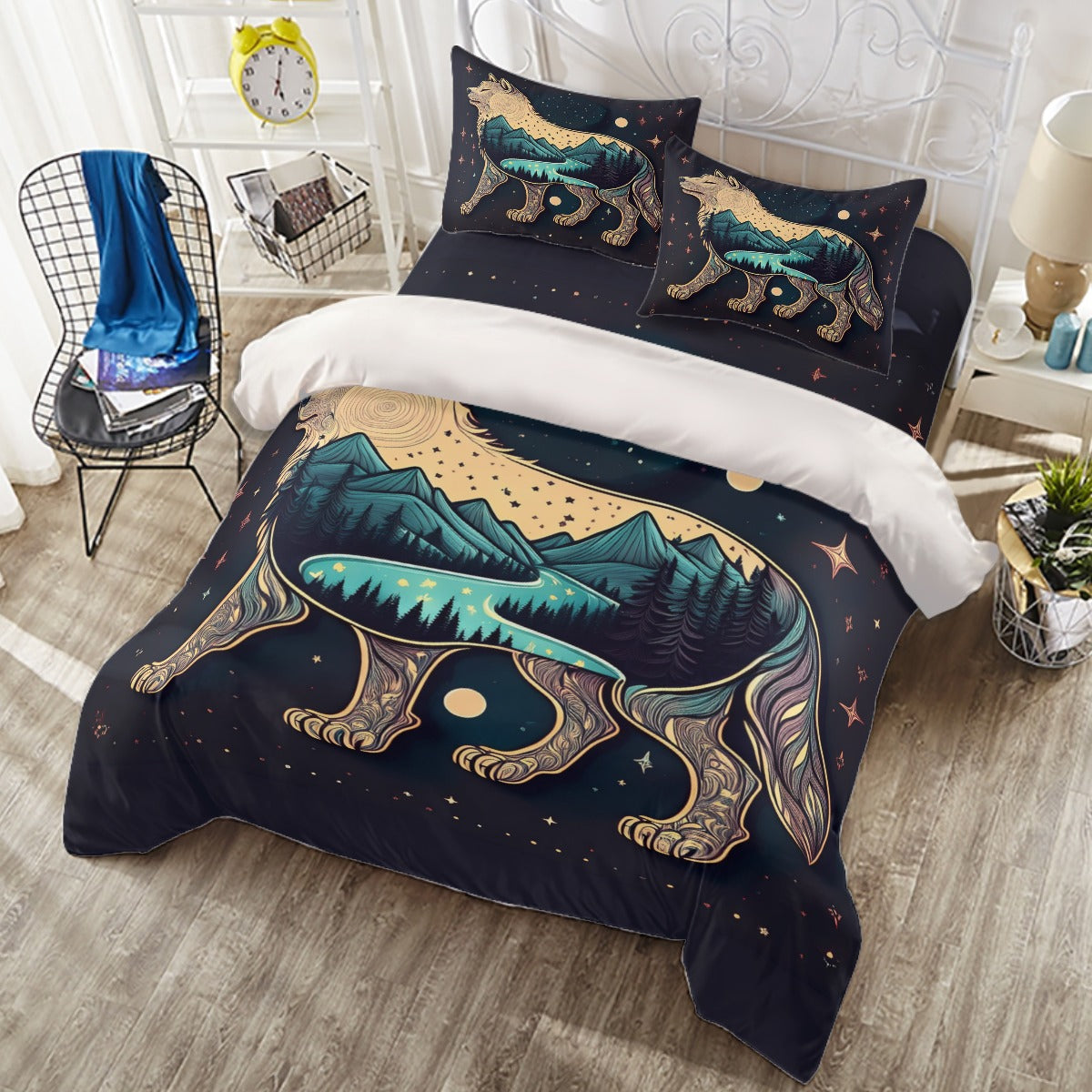 Wolf Nature Four-piece Duvet Cover Set