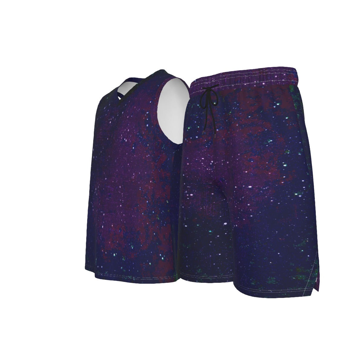 Galactic Atmosphere Men's V Neck Basketball Suit