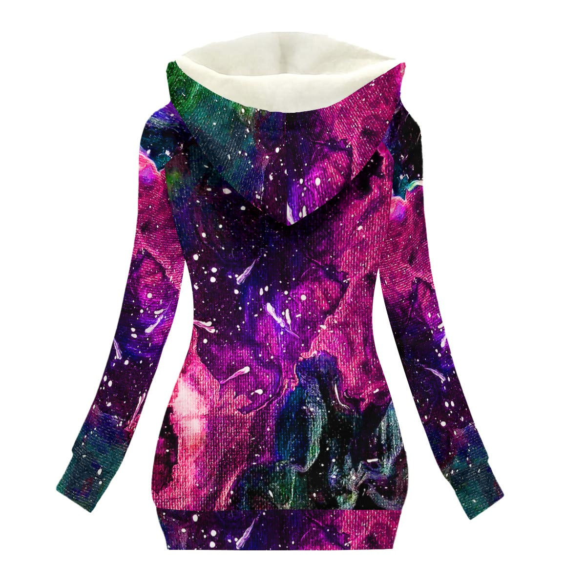 Galactic Clouds Women's Long Jacket With Fleece Lining