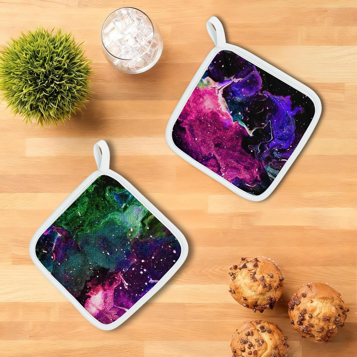 Galactic Clouds Heat-Resistant Gloves And Pad Sets