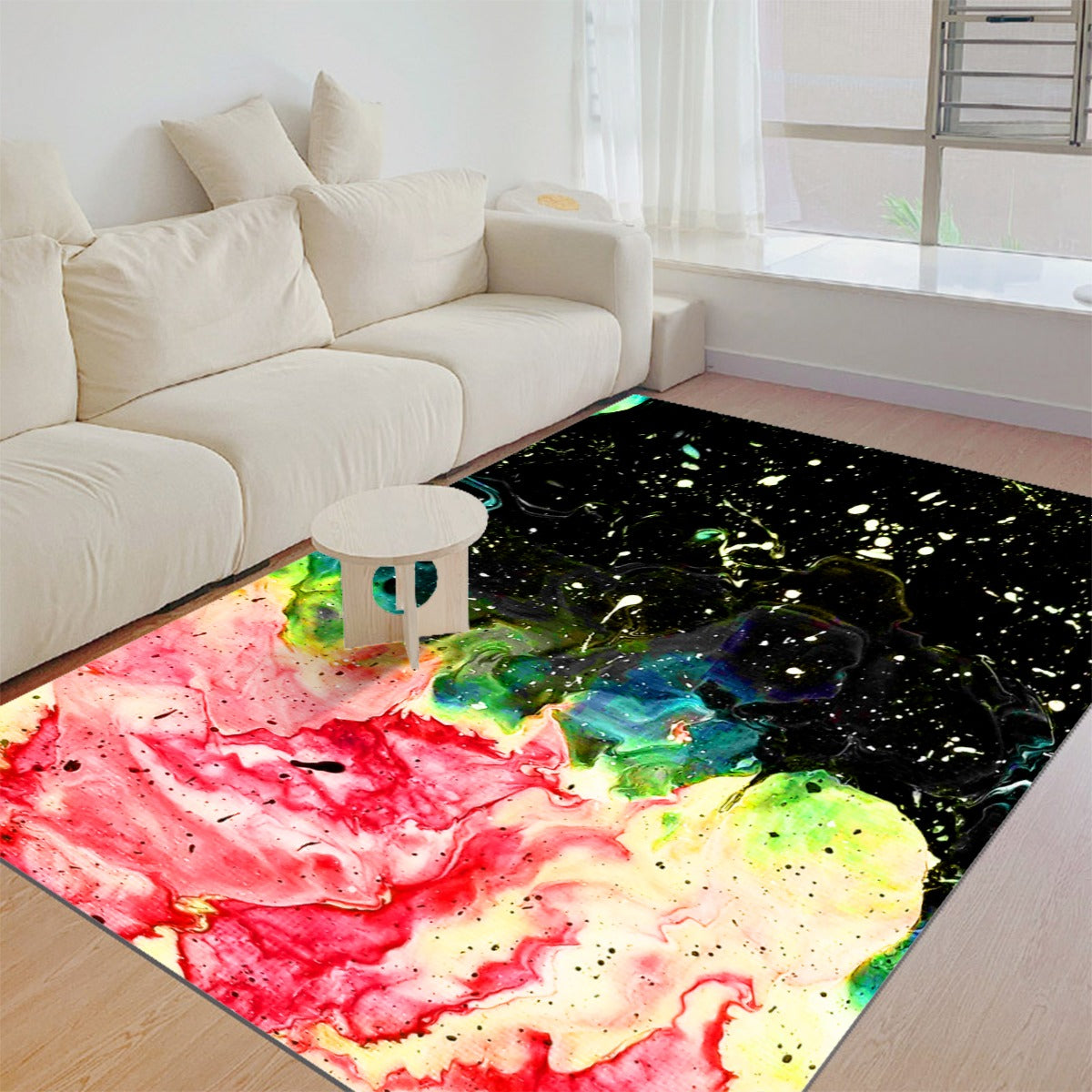 Galactic Fire Foldable Rectangular Thickened Floor Mat