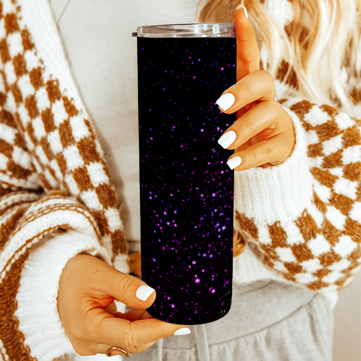 Night Sky Purple 20OZ Straight Cup With Sliding Lid For The USA