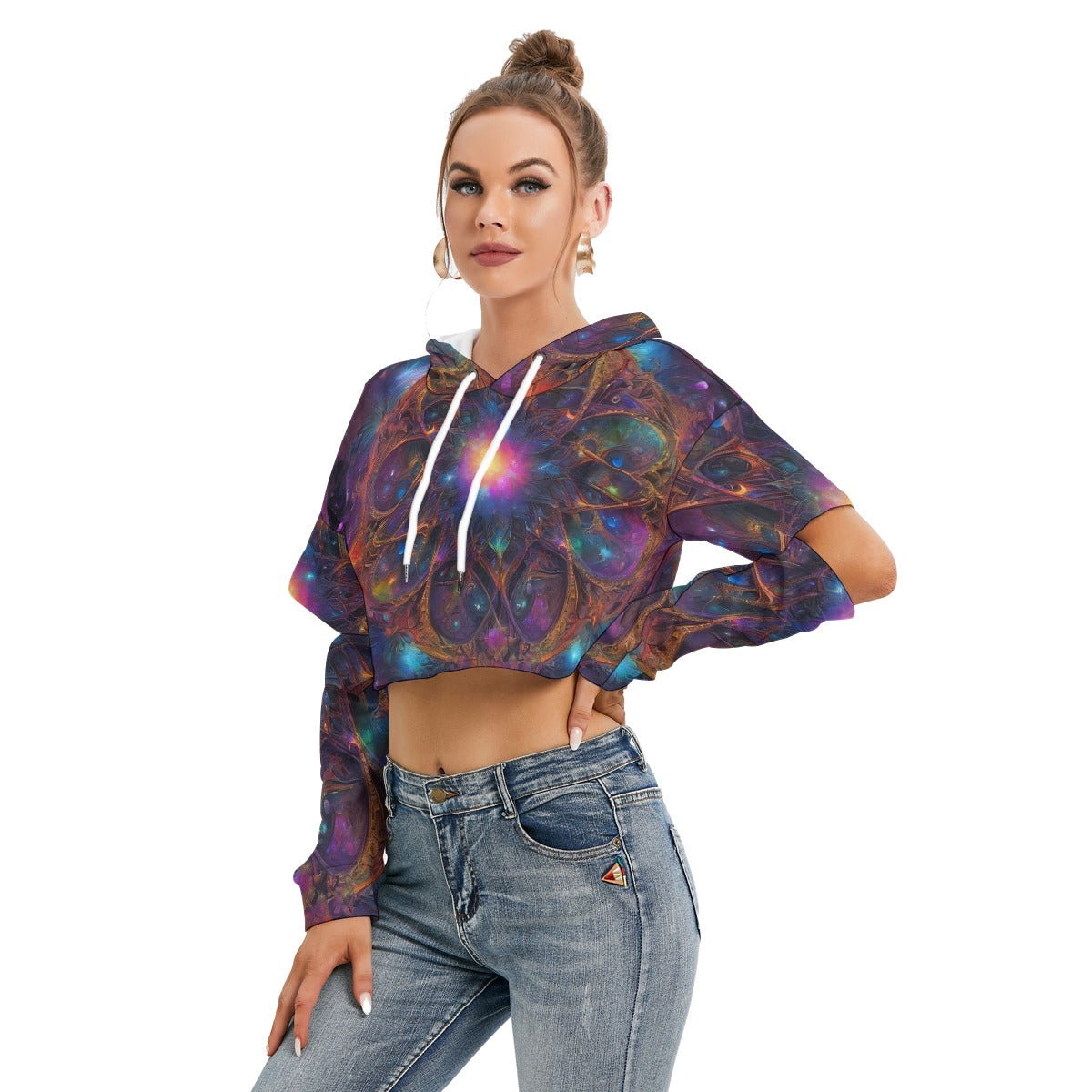 Ascension Women's Heavy Fleece Hoodie With Hollow Out Sleeve