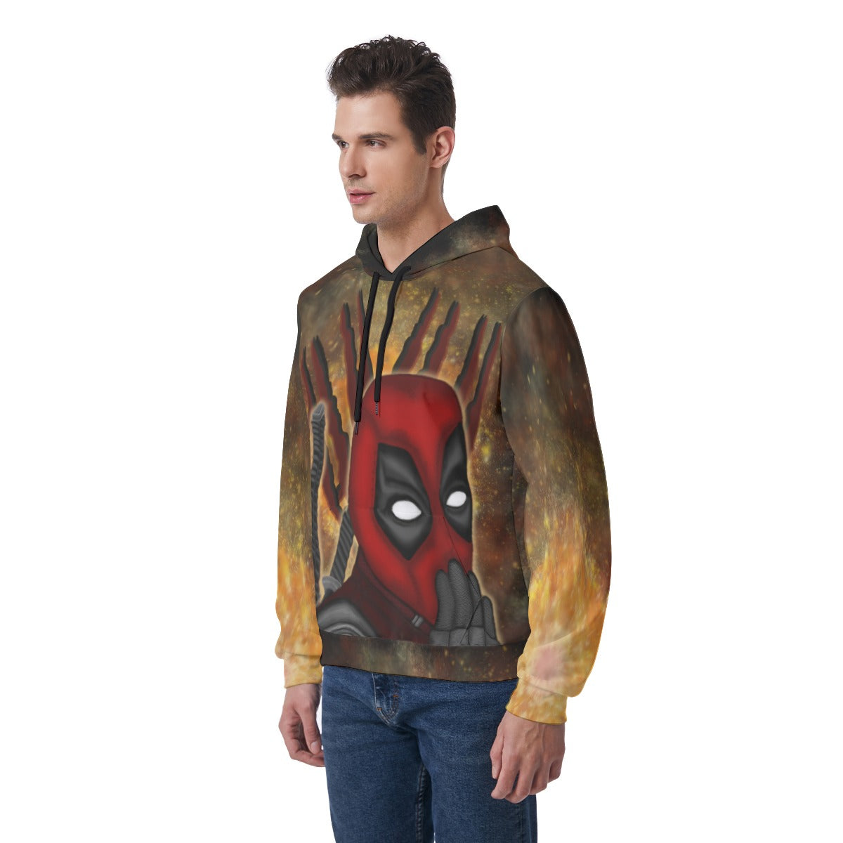 Deadpool/Wolverine Men's Thicken Pullover Hoodie With Inner Hood