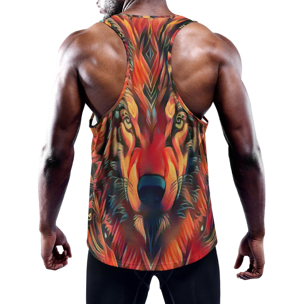 Fiery Wolf Men's Slim Y-Back Muscle Tank Top