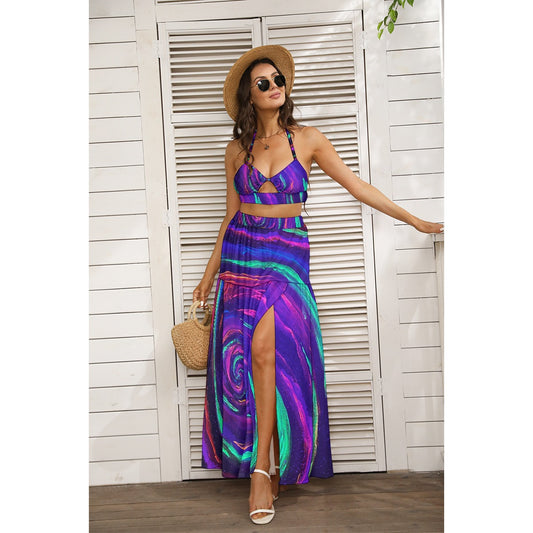 Galactic Rabbit Hole Women's Tie Back Wrap Dress