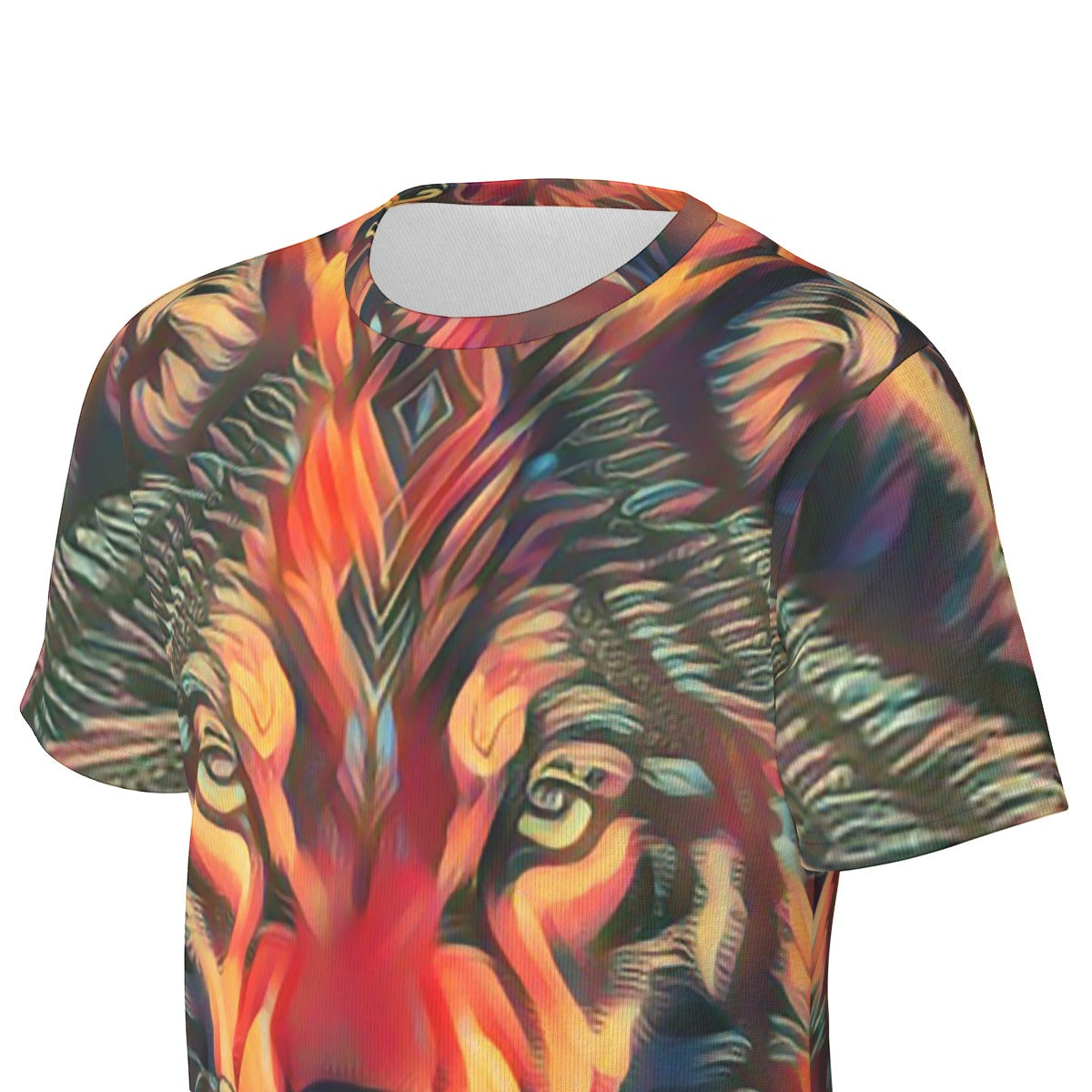 Firey Wolf Men's O-Neck T-Shirt | 190GSM Cotton