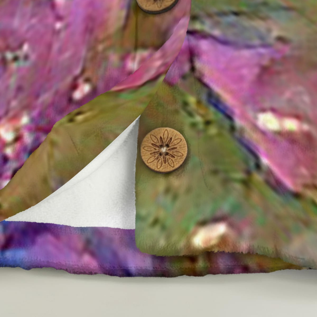 Galactic Love Pastel Print Women's Flannel Hoodie with Cat Ears