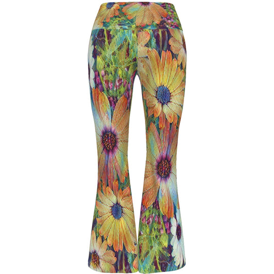 Flower Power Colors Women's Flare Yoga Pants