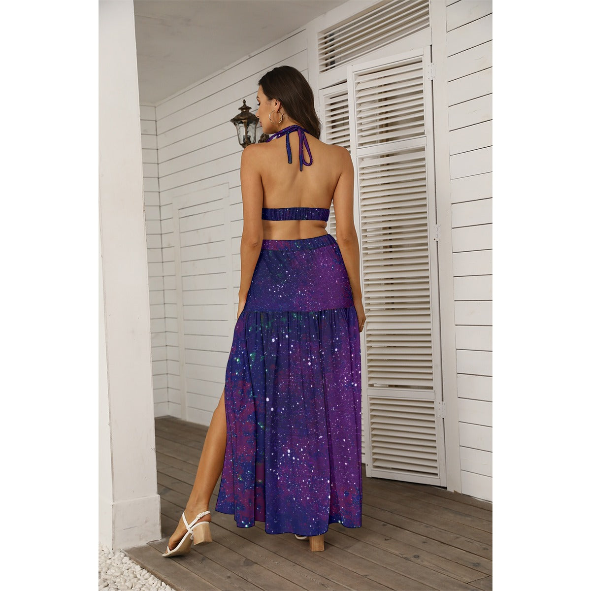 Galactic Atmosphere Women's Tie Back Wrap Dress