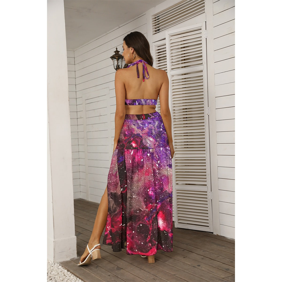 Galactic Love Women's Tie Back Wrap Dress