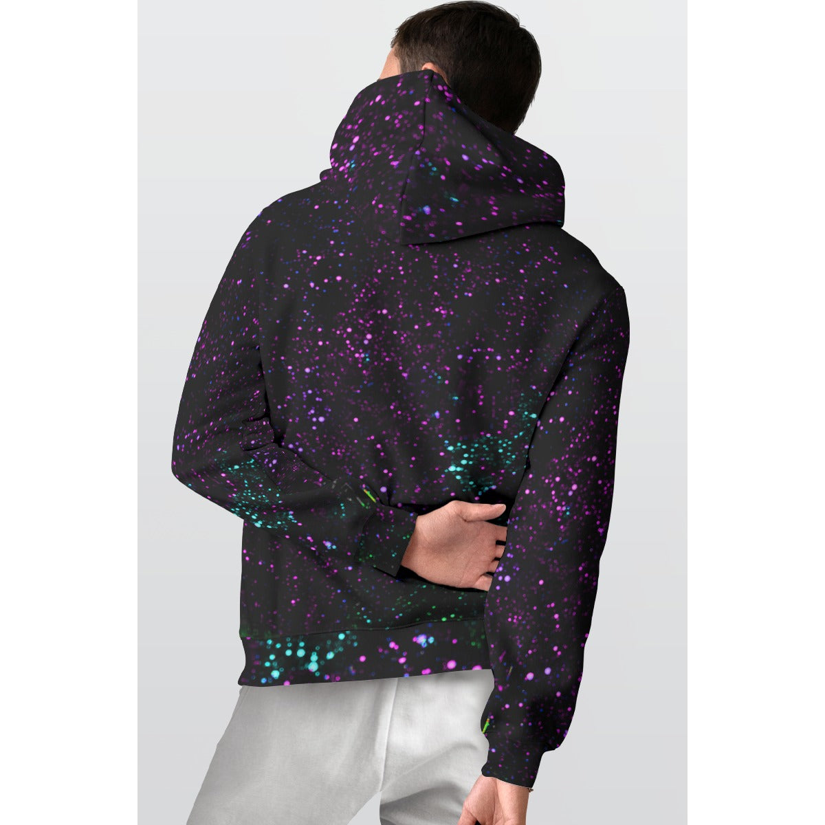 Night Sky Purple Men's Thicken Pullover Hoodie