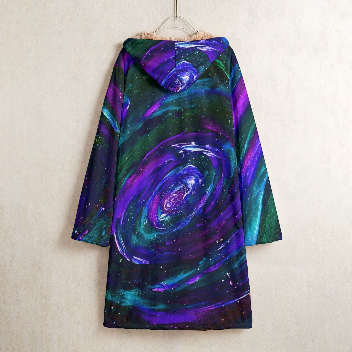 Infinity Horn Button Long Fleece Windbreaker