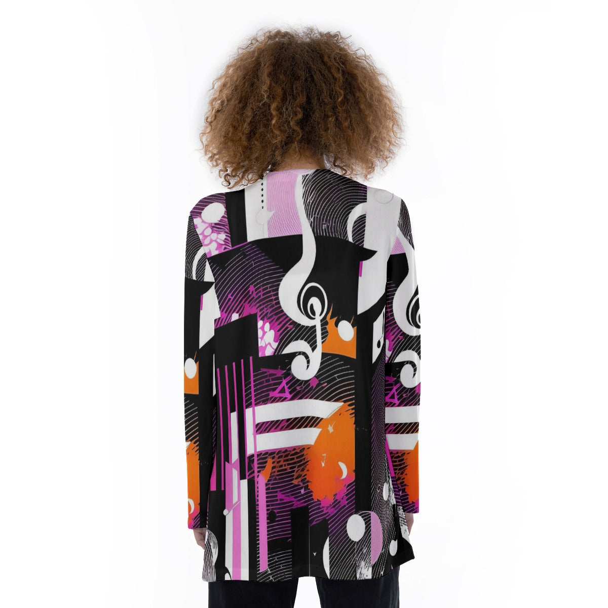 Music Notes Pink/Purple Women's Cover With Pocket