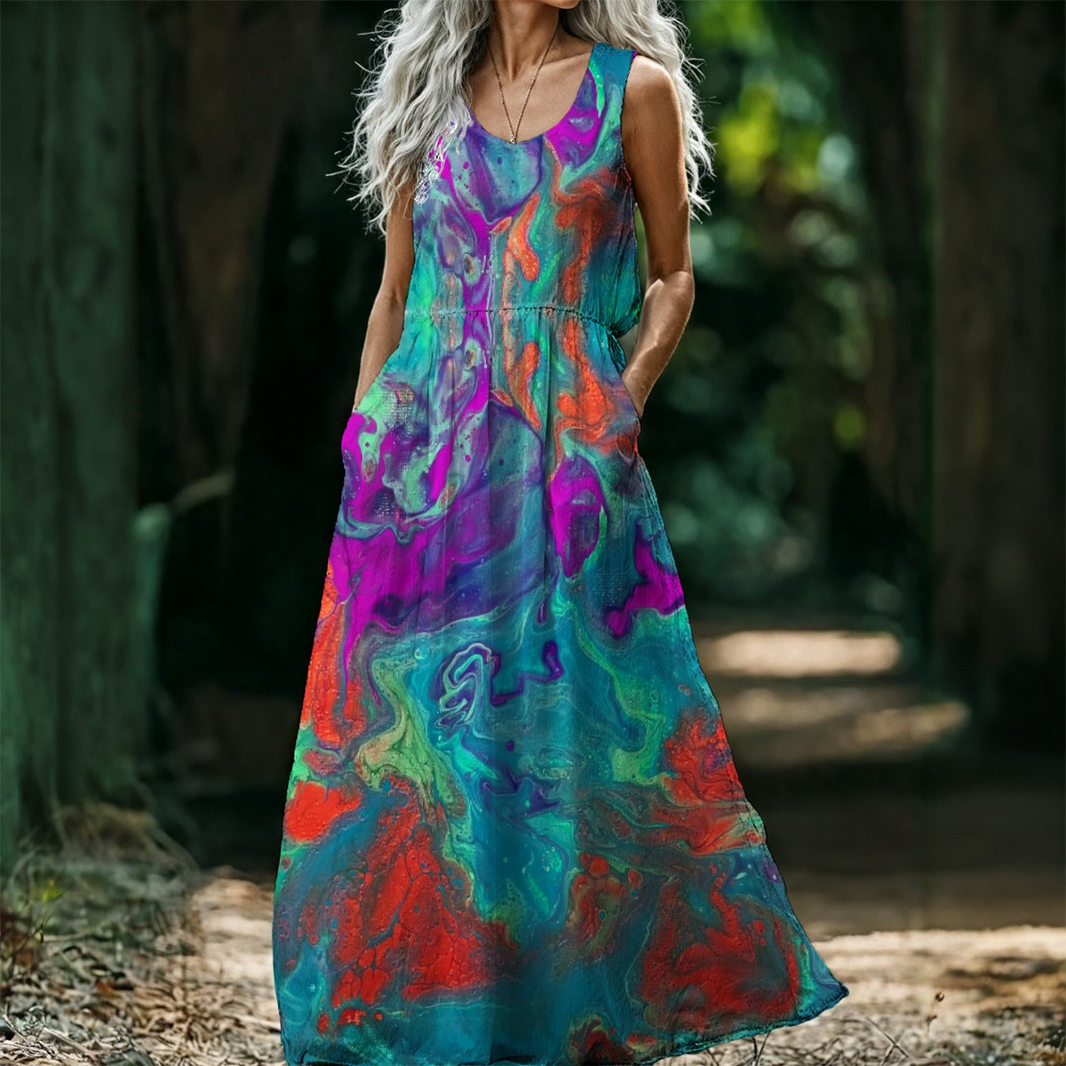 Paradise Women’s Sleeveless Maxi Dress