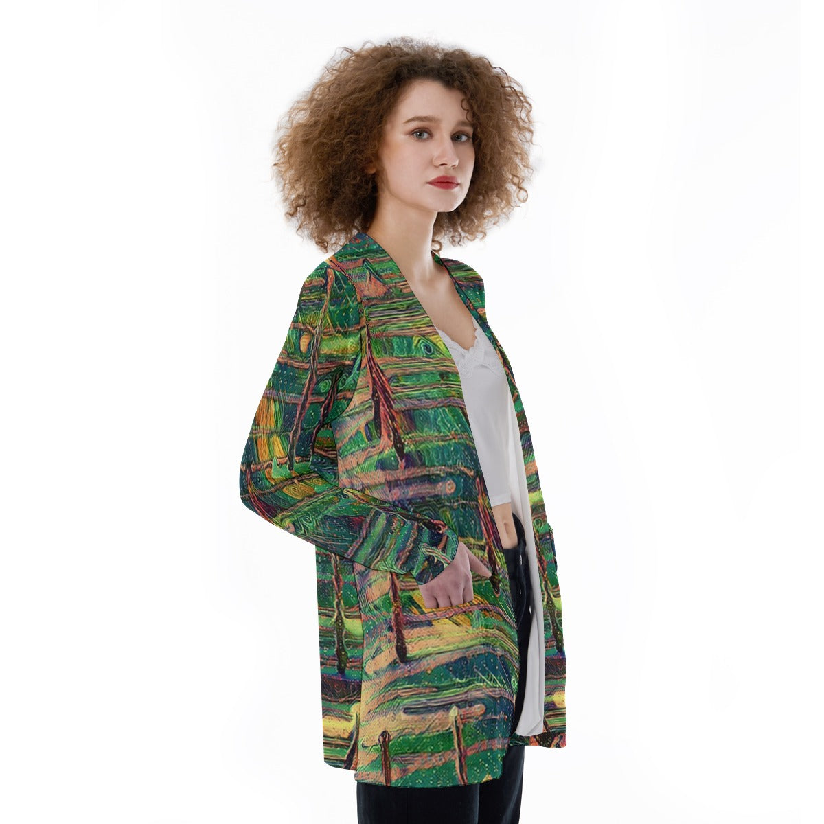 Drip Green Women's Cover With Pocket