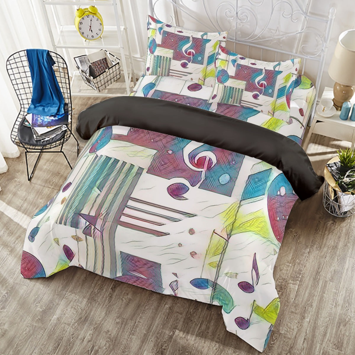 Abstract Music Color Four-piece Duvet Cover Set