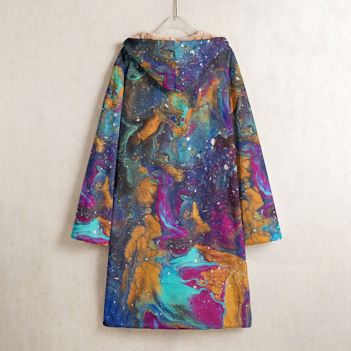 Paradise Horn Button Long Fleece Windbreaker