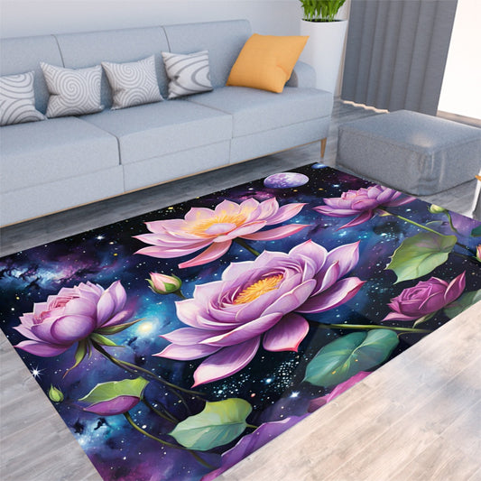 Galactic Lotus Foldable Rectangular Thickened Floor Mat