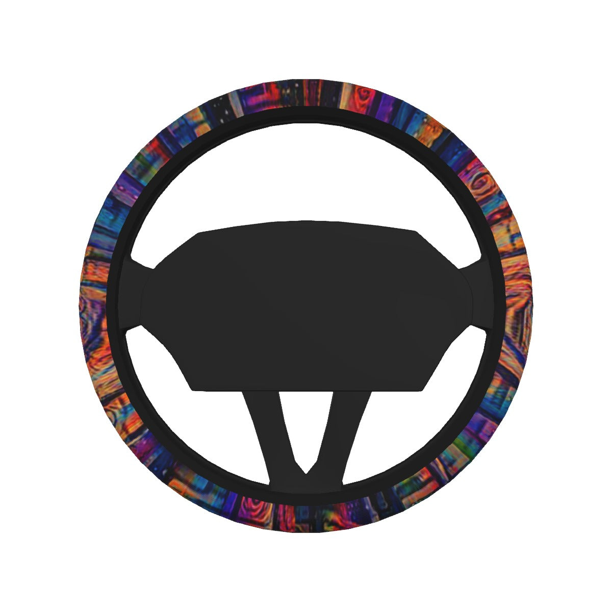 Galactic Whirlpool Rainbow Steering Wheel Cover