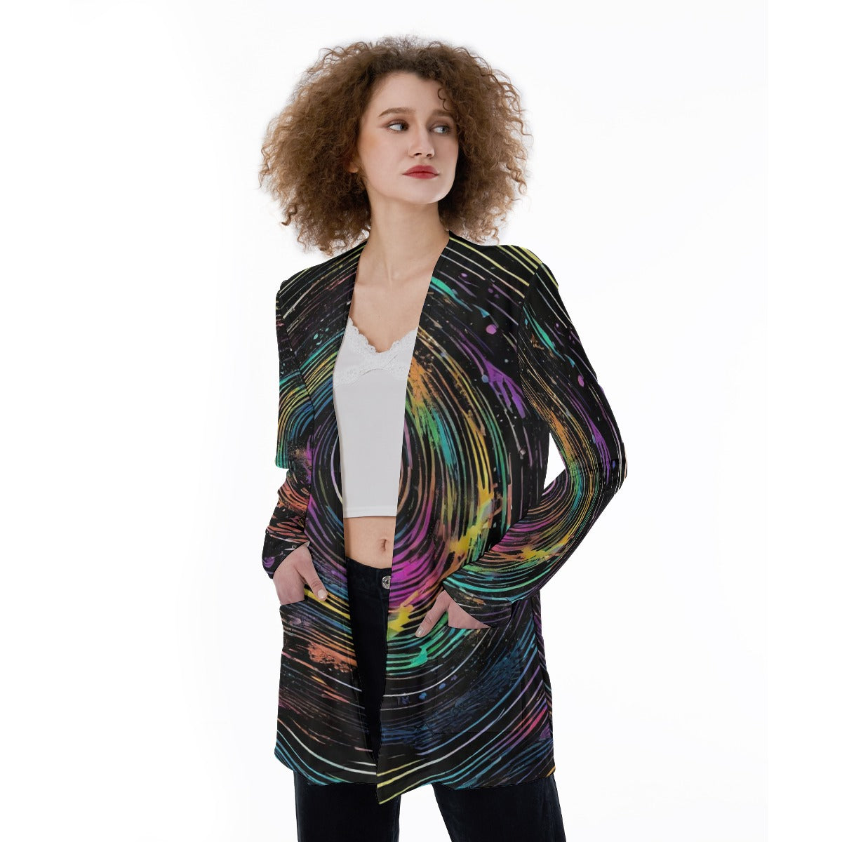 Abstract Whirlpool Women's Cover With Pocket