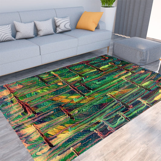 Drip Green Foldable Rectangular Thickened Floor Mat