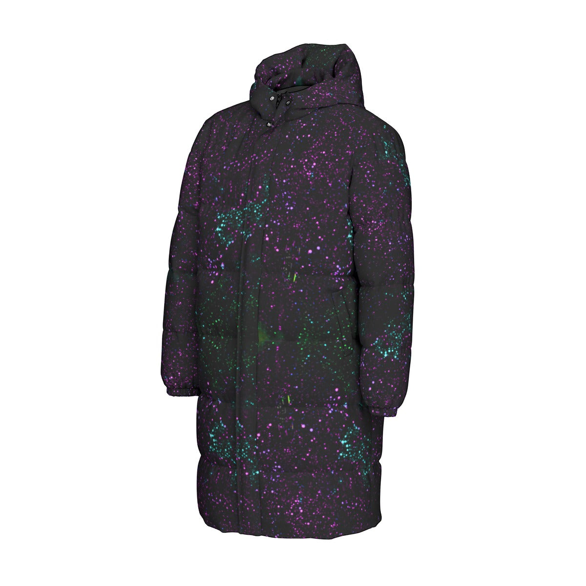 Night Sky Purple Unisex Long Down Jacket