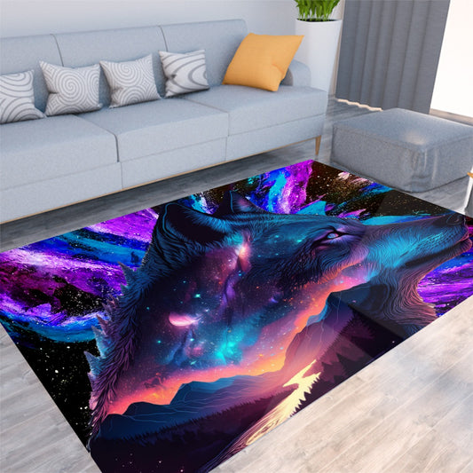 Galactic Wolf Foldable Rectangular Thickened Floor Mat