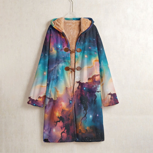 Nebula Horn Button Long Fleece Windbreaker