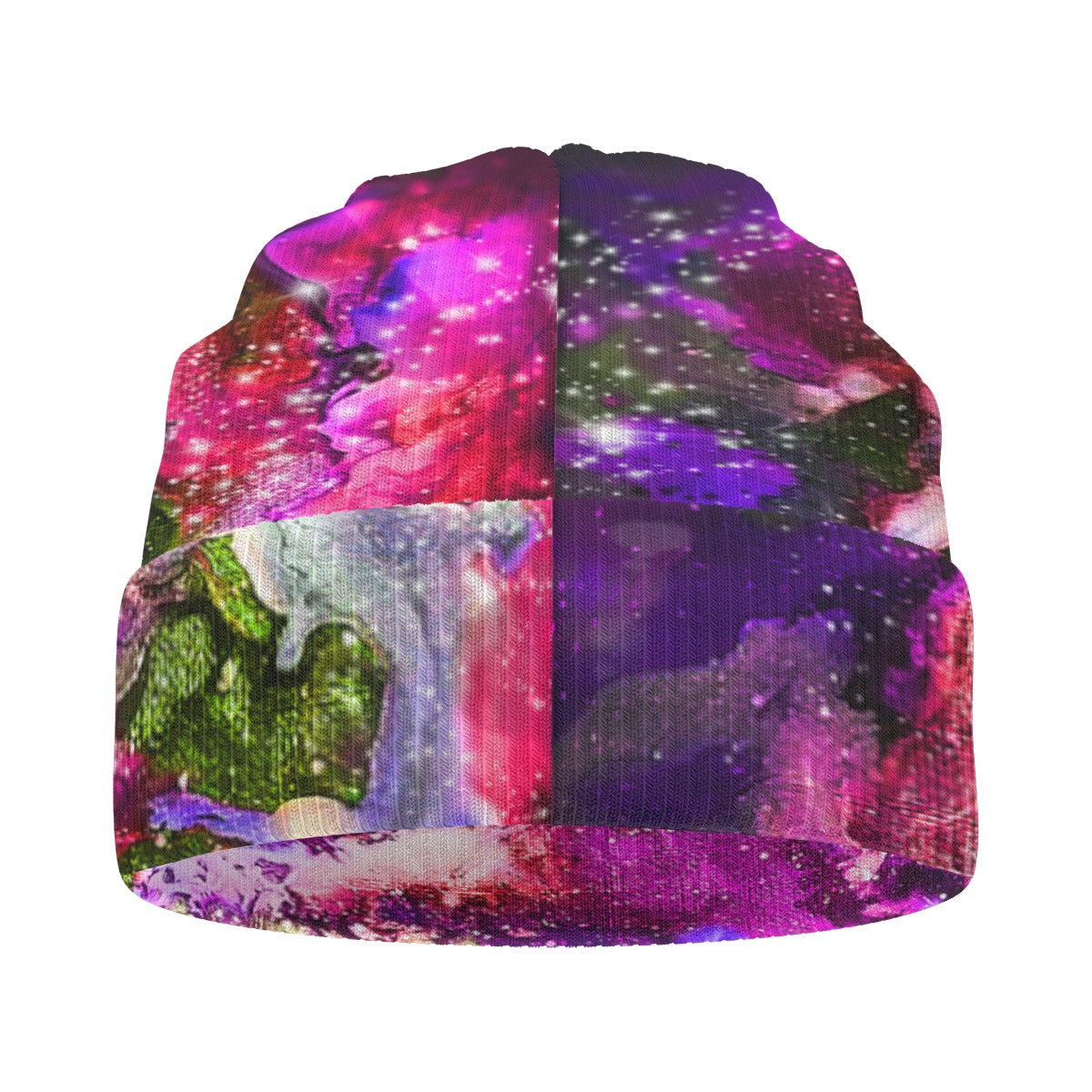 Hot Pink Galaxy Knitted Hat