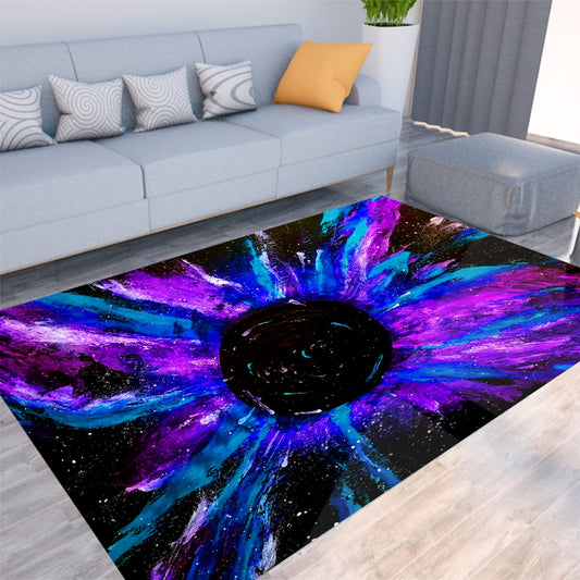 Black Hole Purple Foldable Rectangular Thickened Floor Mat