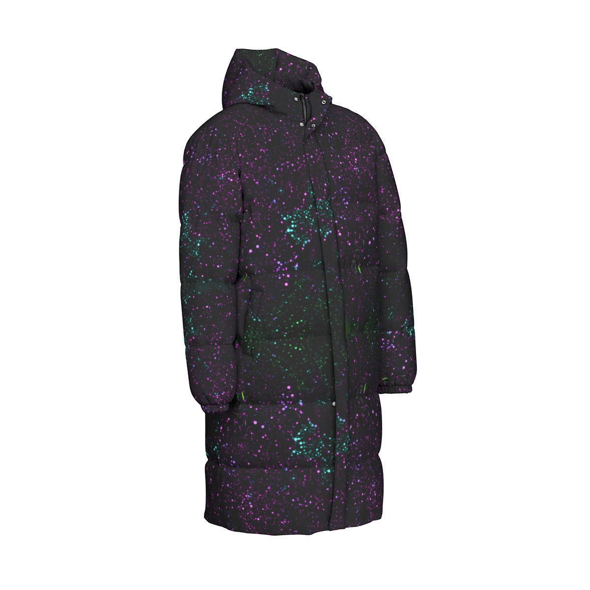 Night Sky Purple Unisex Long Down Jacket