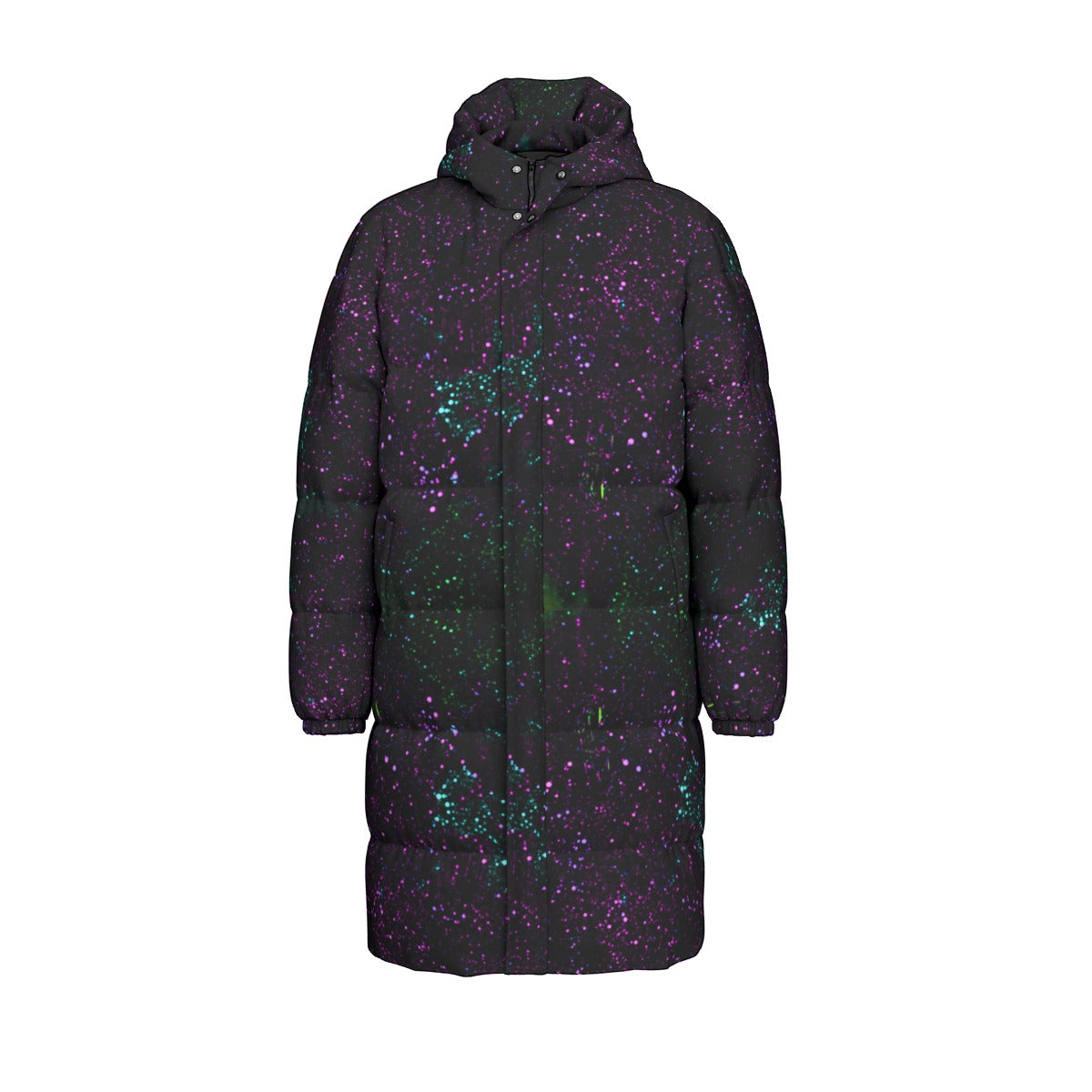 Night Sky Purple Unisex Long Down Jacket
