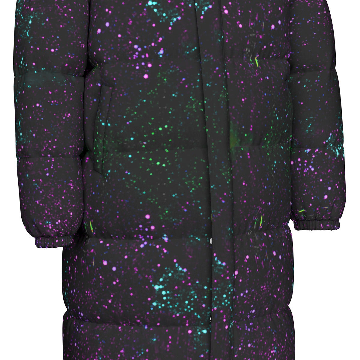 Night Sky Purple Unisex Long Down Jacket