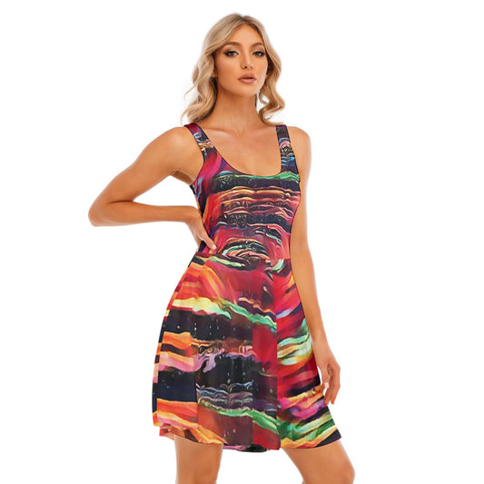 Galactic Rabbit Hole Fire Women's Tank Vest Dress