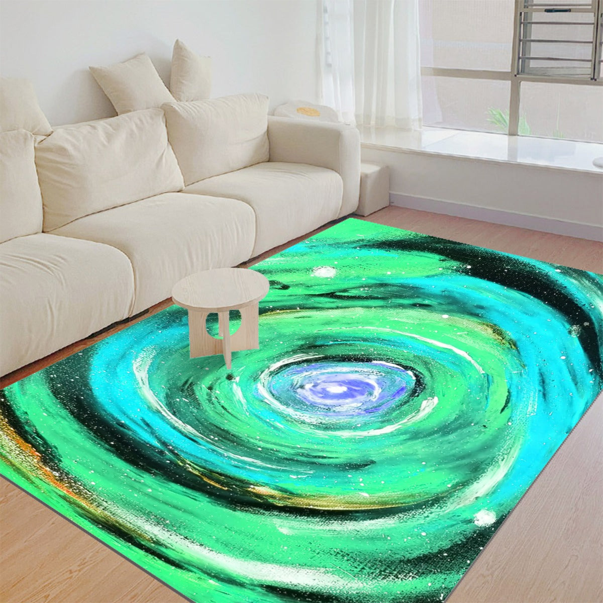 Infinite Teal Foldable Rectangular Thickened Floor Mat