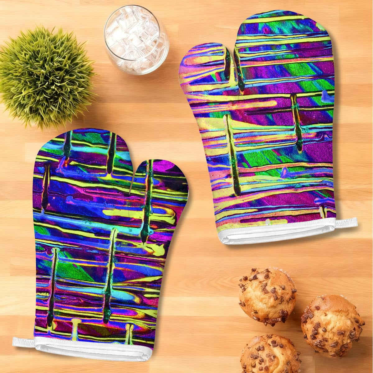 Drip Heat-Resistant Gloves And Pad Sets