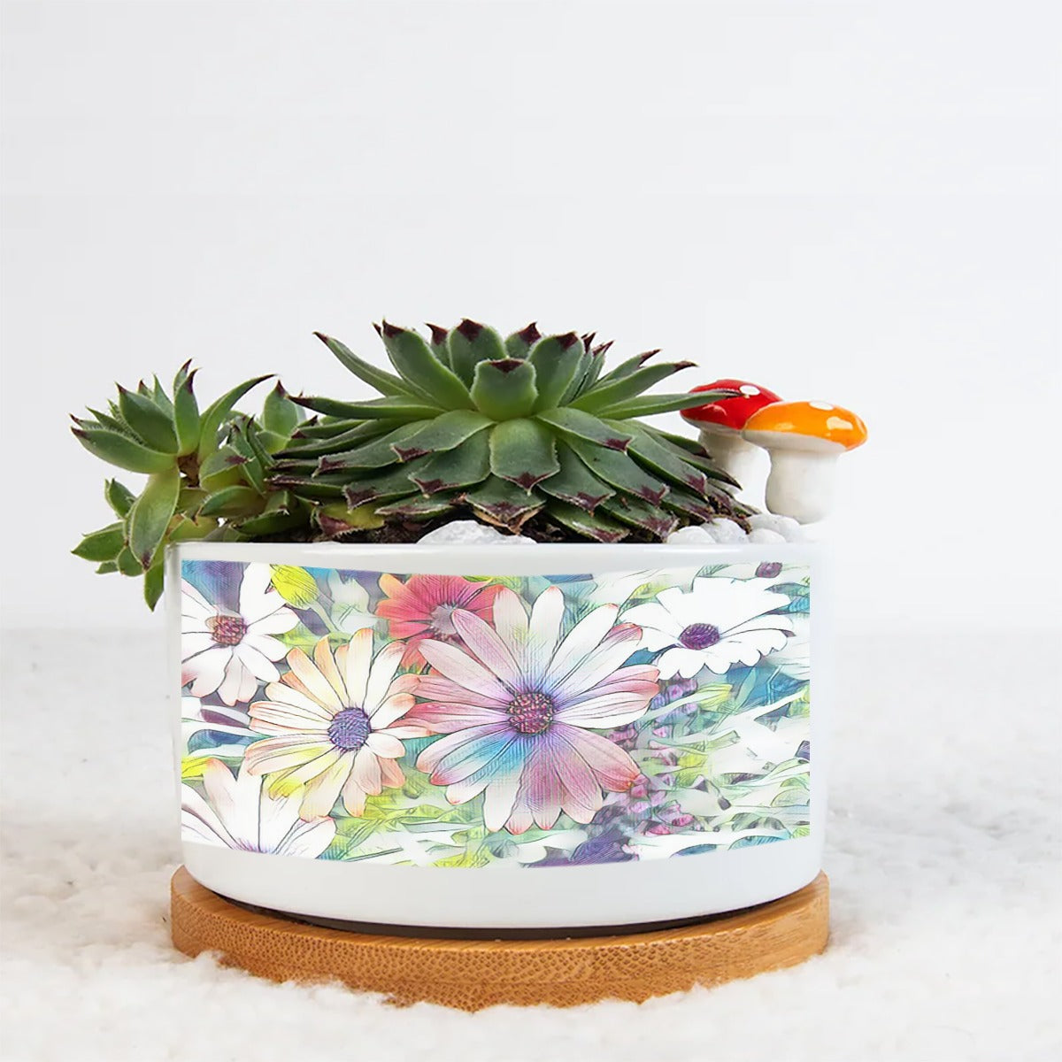 Cartoon Daisies Flowerpot