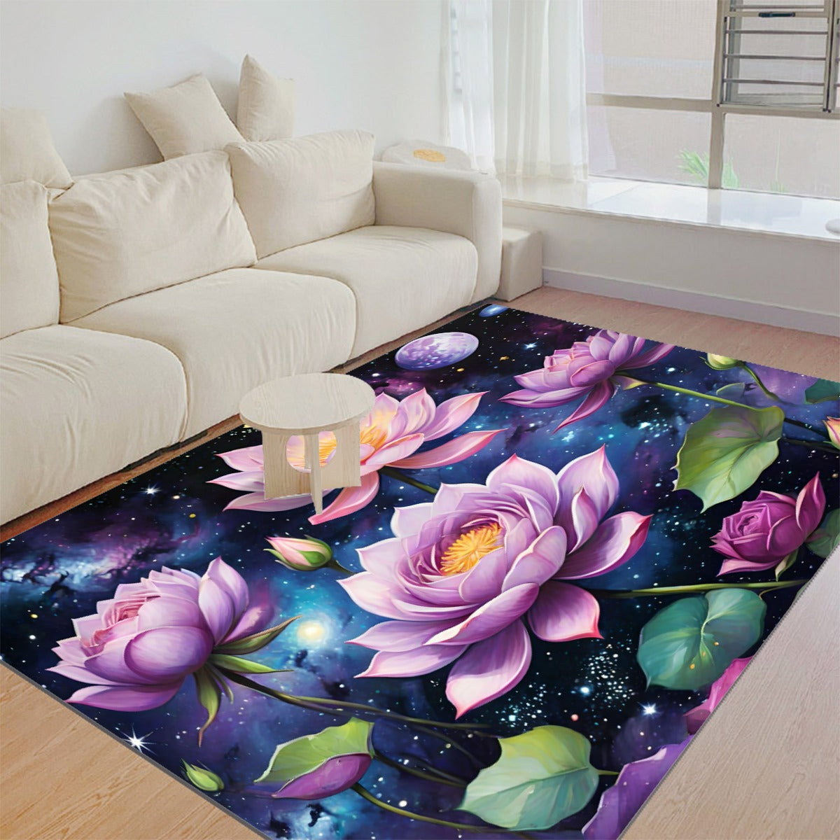 Galactic Lotus Foldable Rectangular Thickened Floor Mat