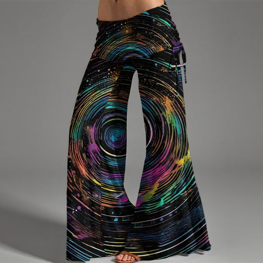 Abstract Space Women's High Waist Wide Leg Pants